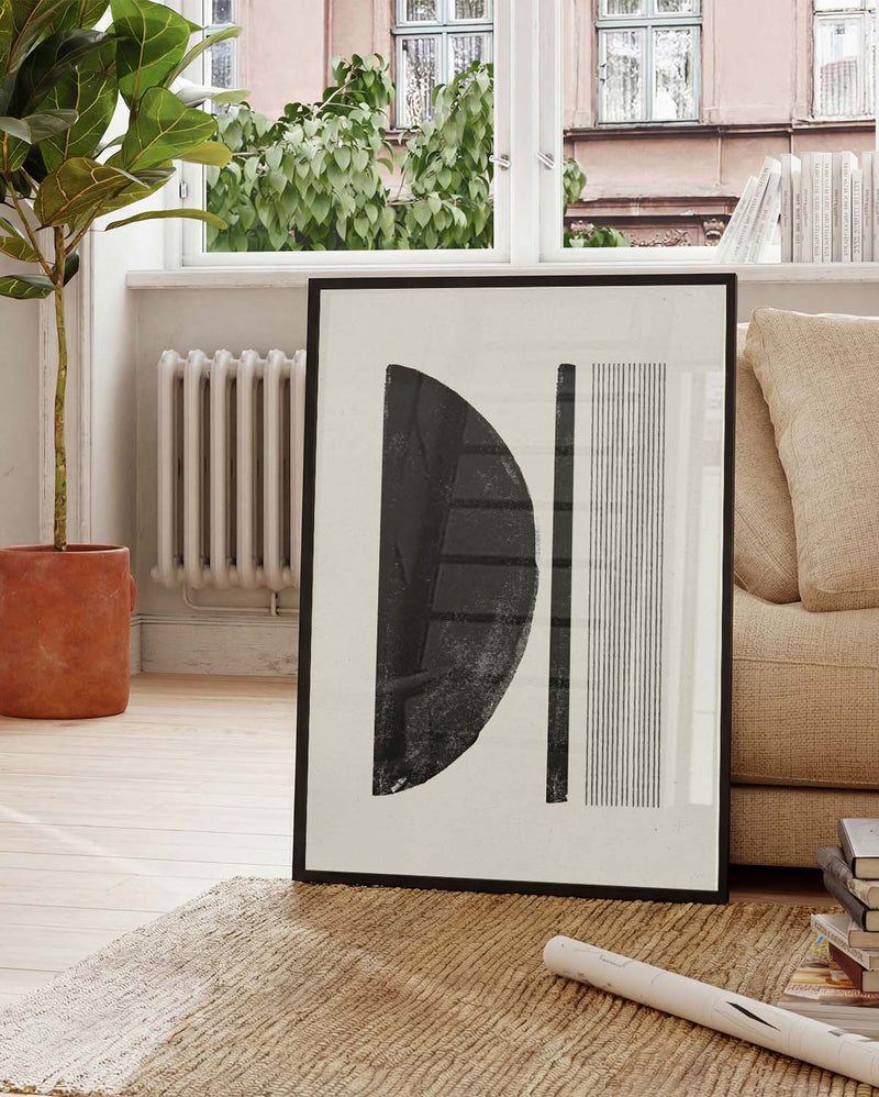 Minimal Schwarzer Halbkreis Poster – Minimal Black Semi Circle