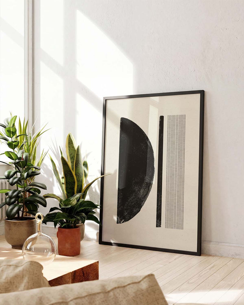 Minimal Schwarzer Halbkreis Poster – Minimal Black Semi Circle