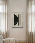 Minimal Schwarzer Halbkreis Poster – Minimal Black Semi Circle