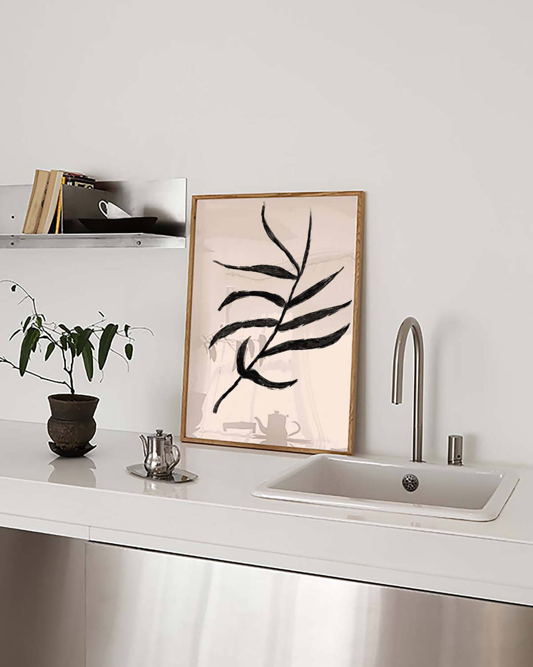 Minimal Botanischer Zweig Poster – Minimal Botanic Branch