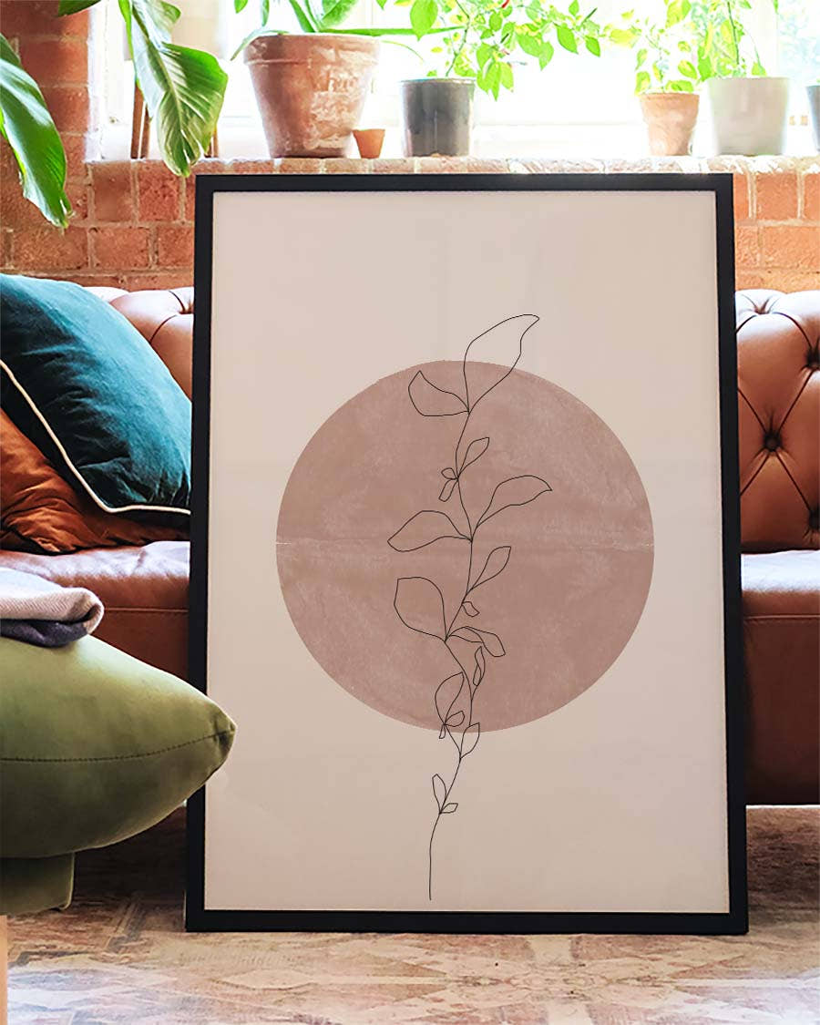 Botanisches Kreis Poster – Minimal Botanic Circle