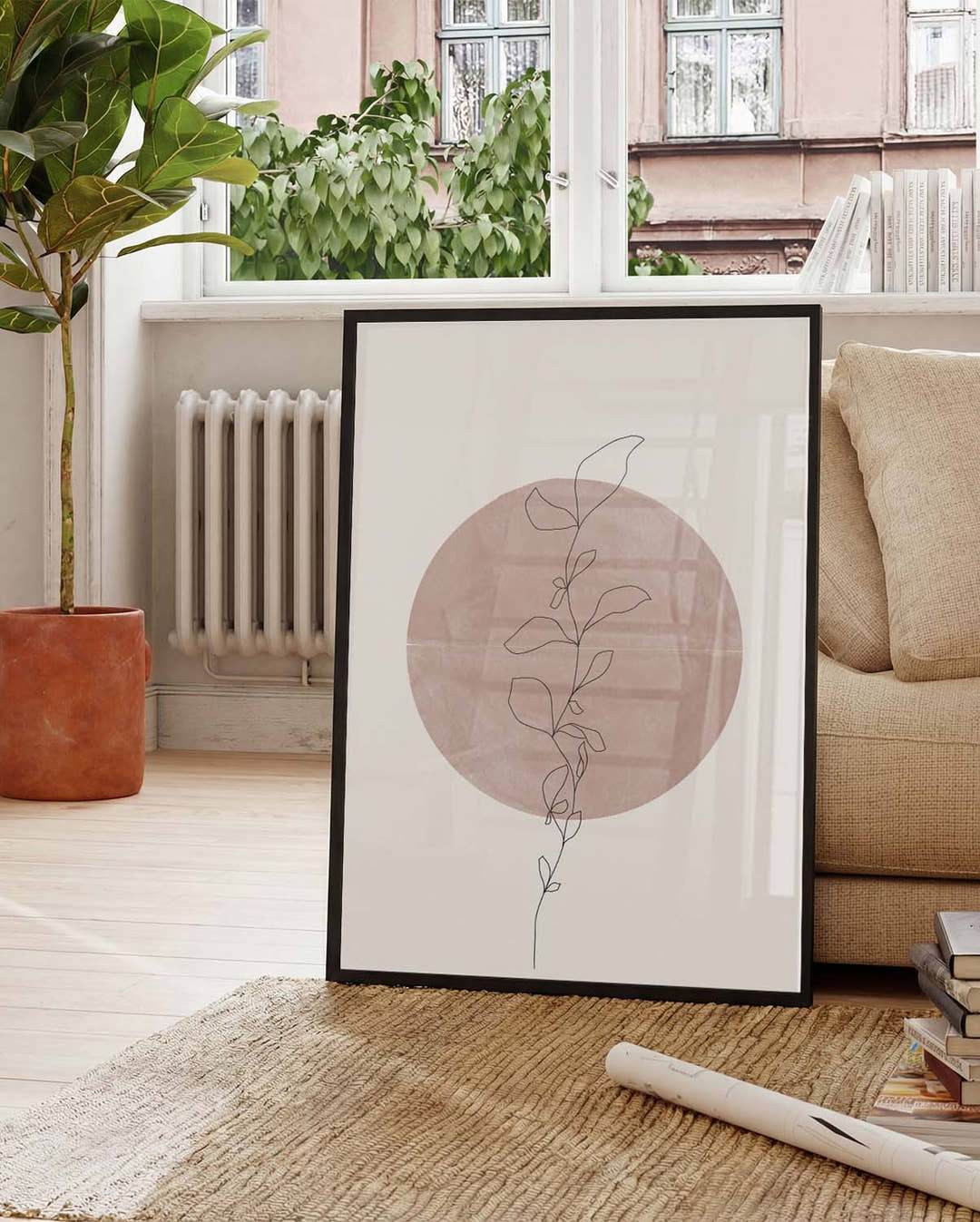 Botanisches Kreis Poster – Minimal Botanic Circle