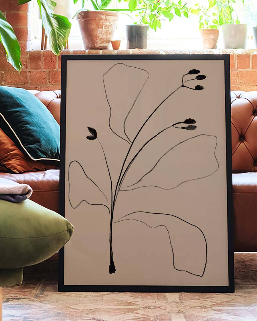 Minimal Botanische Blätter Poster – Minimal Botanic Leaves