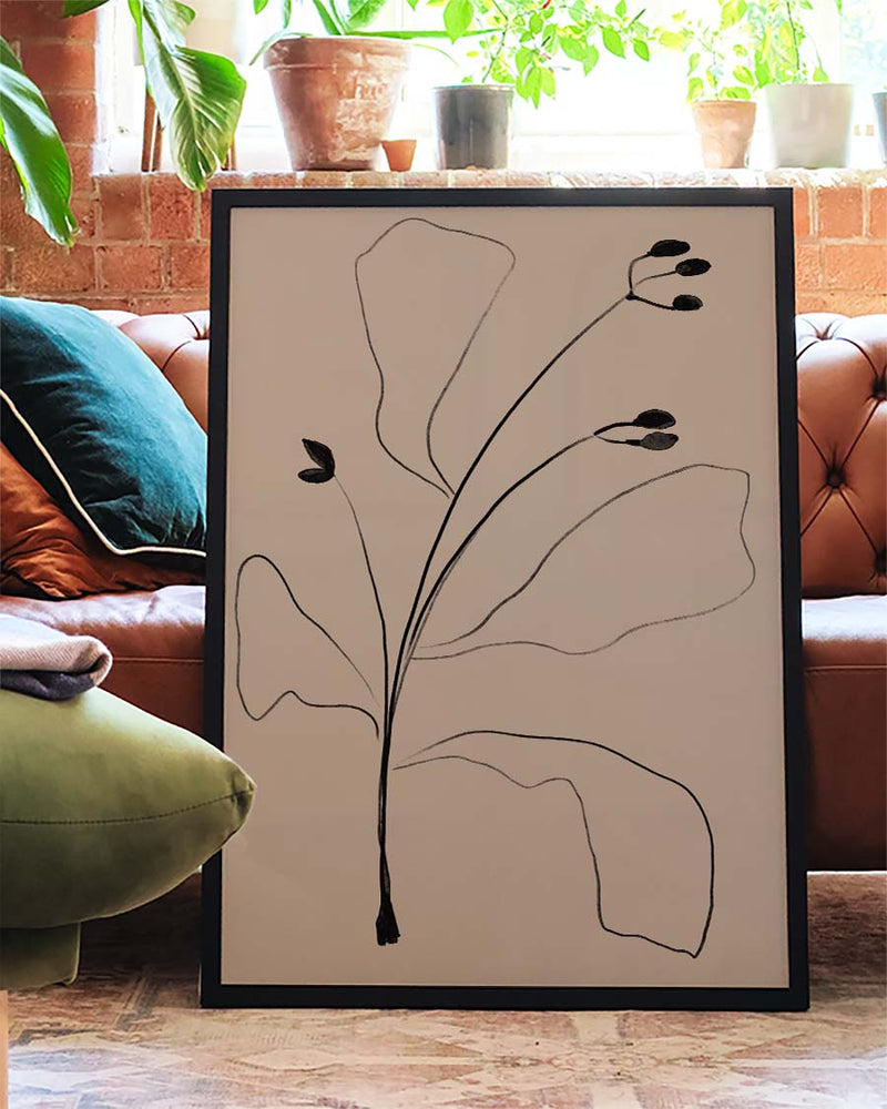 Minimal Botanische Blätter Poster – Minimal Botanic Leaves
