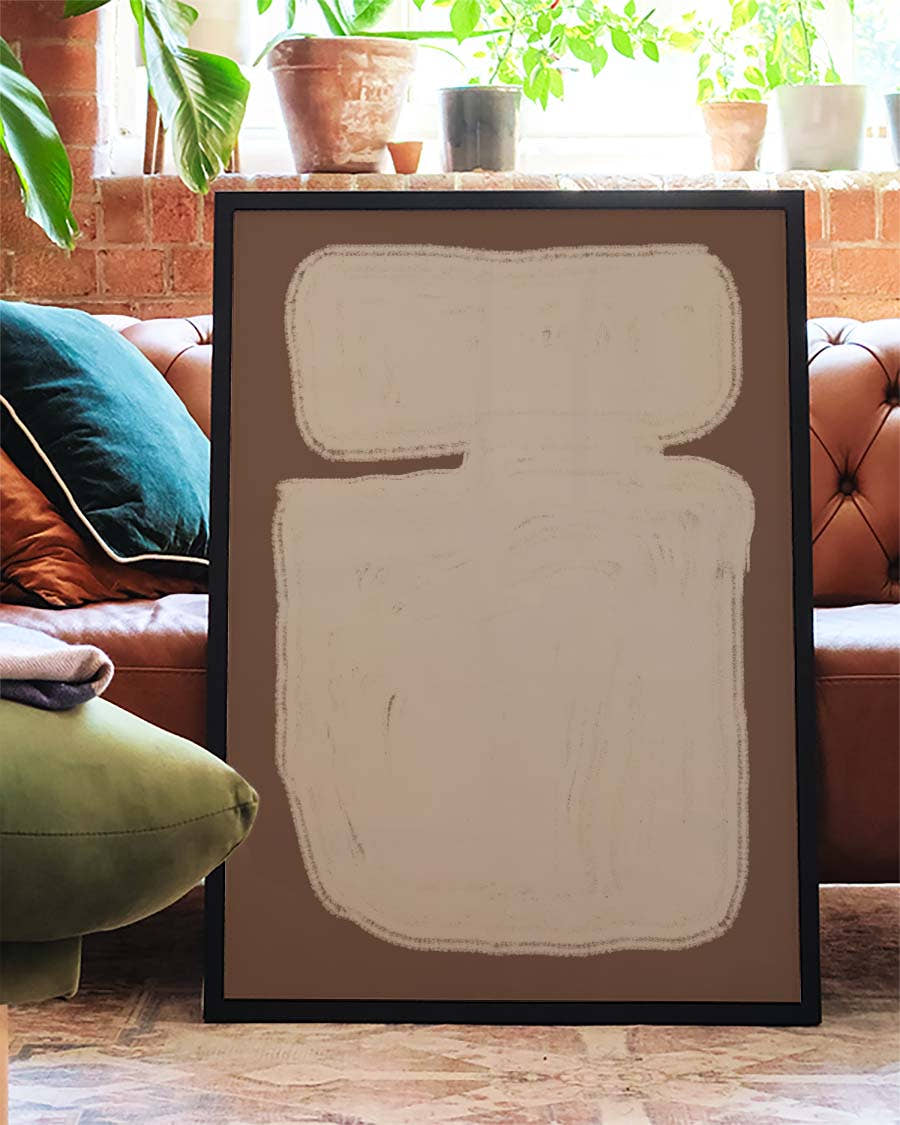 Minimal Creme Block Poster – Minimal Cream Block
