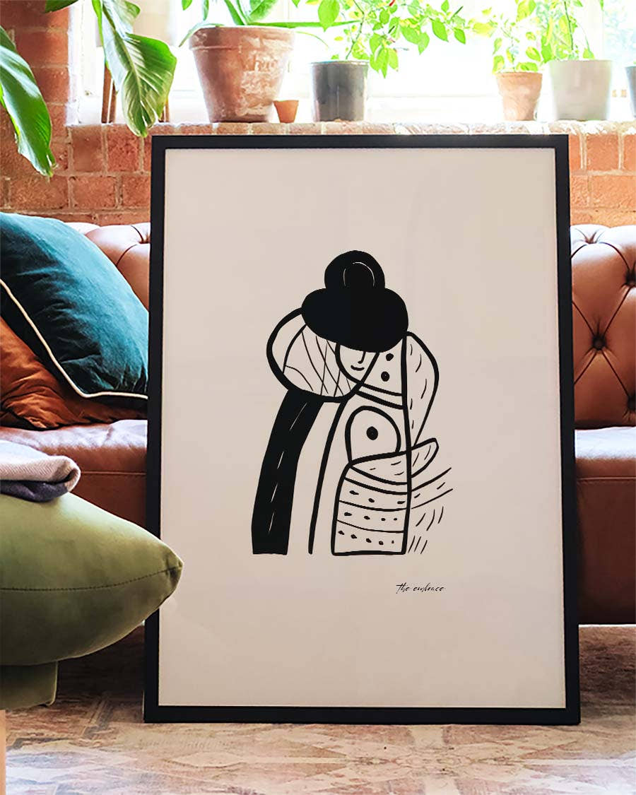 Minimalistisches Figuren Poster – Minimal Figur Linie
