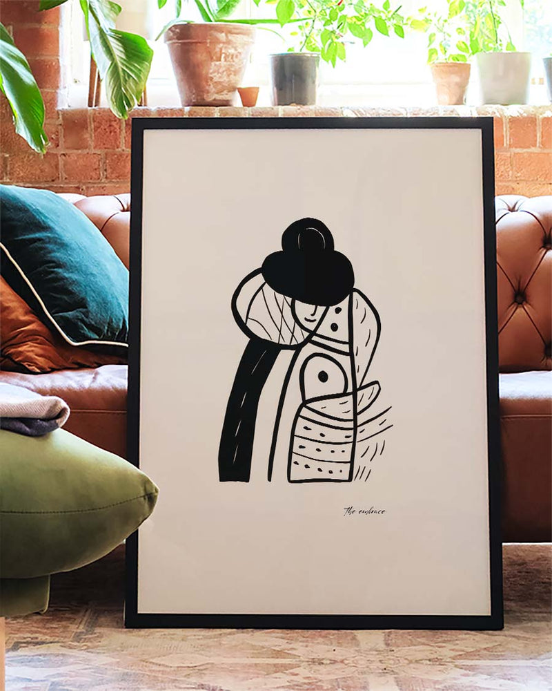 Minimalistisches Figuren Poster – Minimal Figur Linie