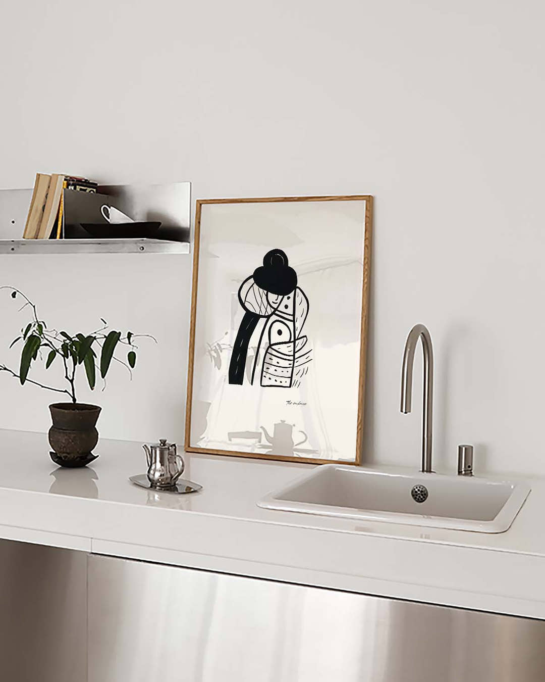 Minimalistisches Figuren Poster – Minimal Figur Linie