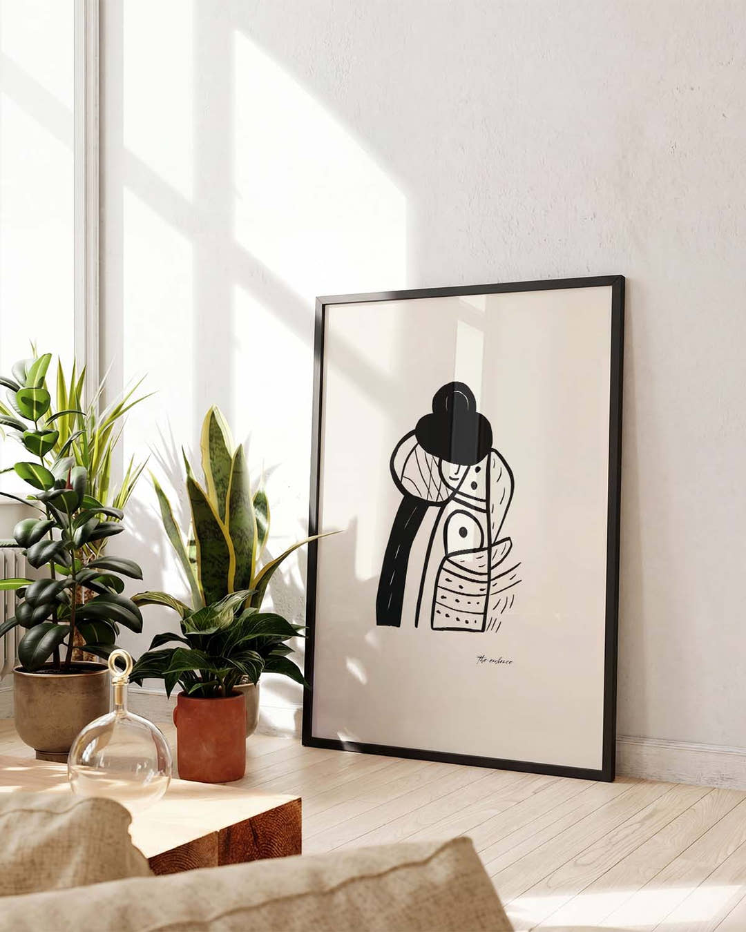 Minimalistisches Figuren Poster – Minimal Figur Linie