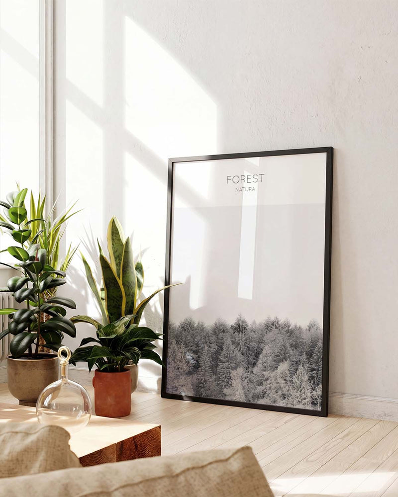 Minimalistisches Wald Landschaft Poster – Minimal Forest Landscape