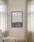 Minimalistisches Wald Landschaft Poster – Minimal Forest Landscape