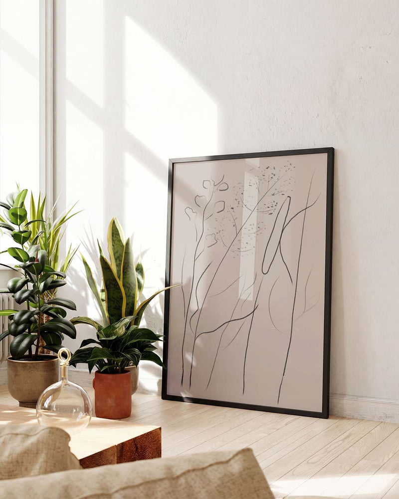 Minimal Botanische Linien Poster – Minimal Line Botanic