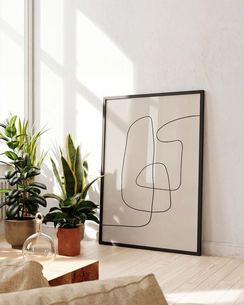 Minimalistisches Linien Poster – Minimal Line Composition