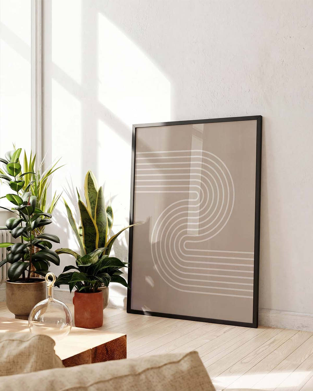 Minimalistisches Wellen Poster – Minimal Line Wave Path