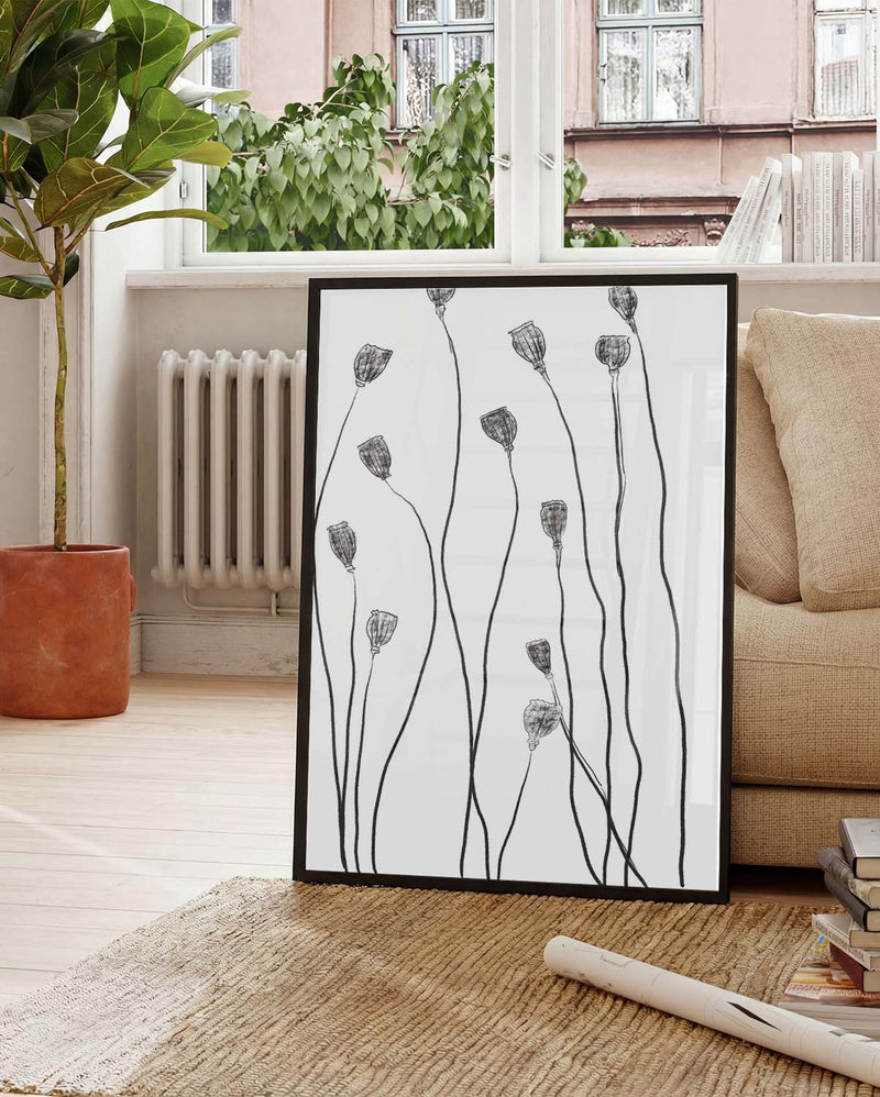 Minimal Samen Stängel Poster – Minimal Seed Stems