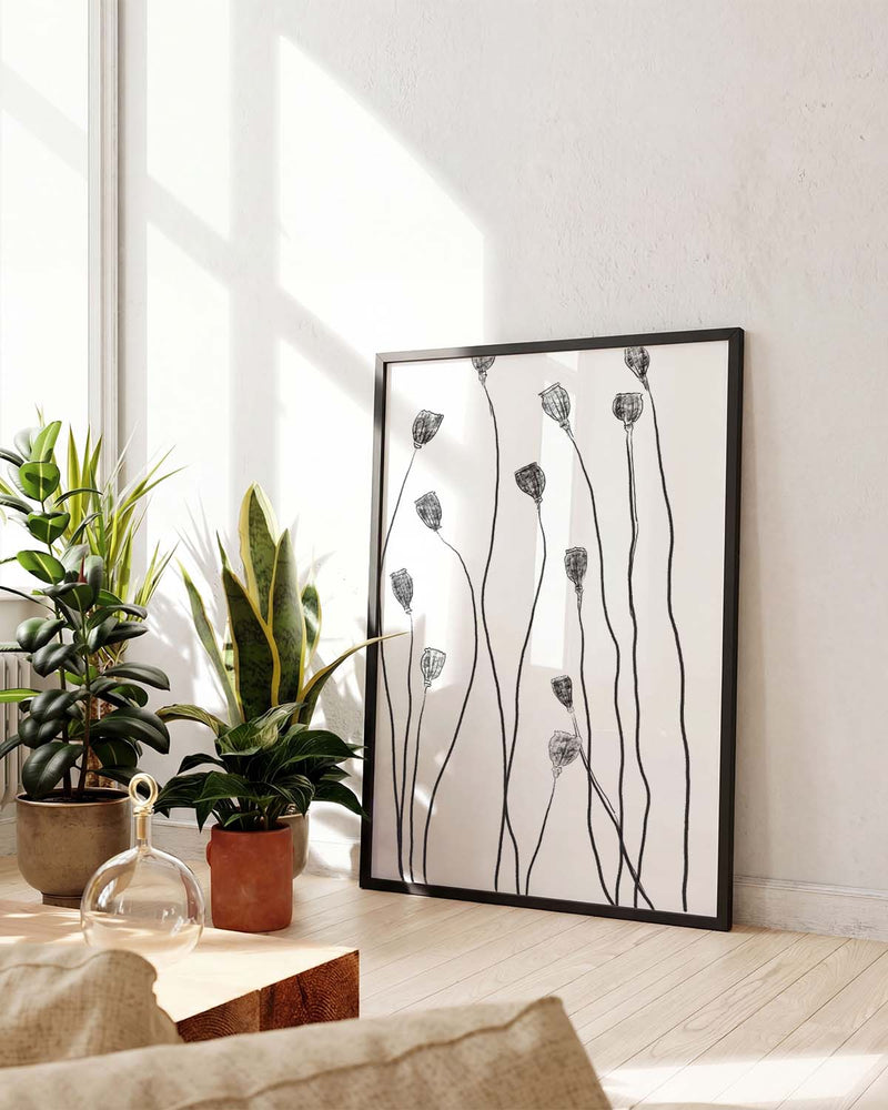 Minimal Samen Stängel Poster – Minimal Seed Stems