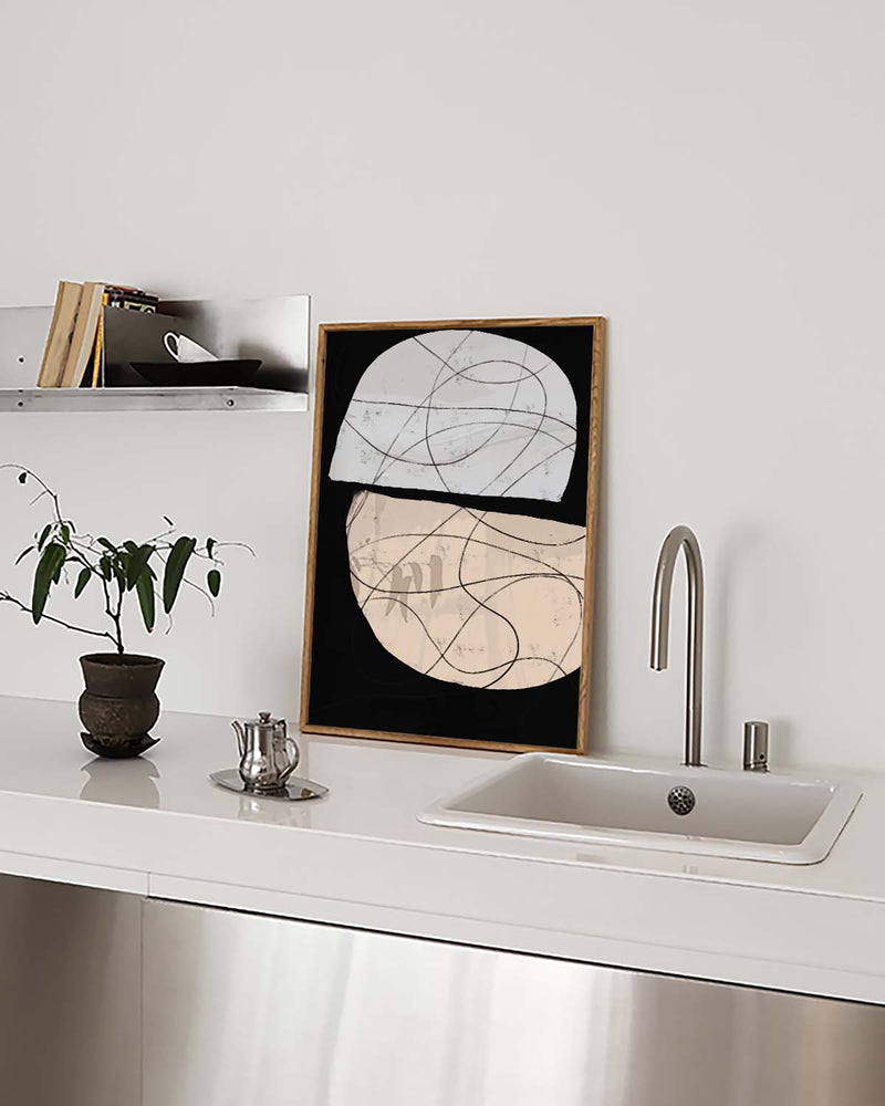 Minimal Stein Komposition Poster – Minimal Stone Composition
