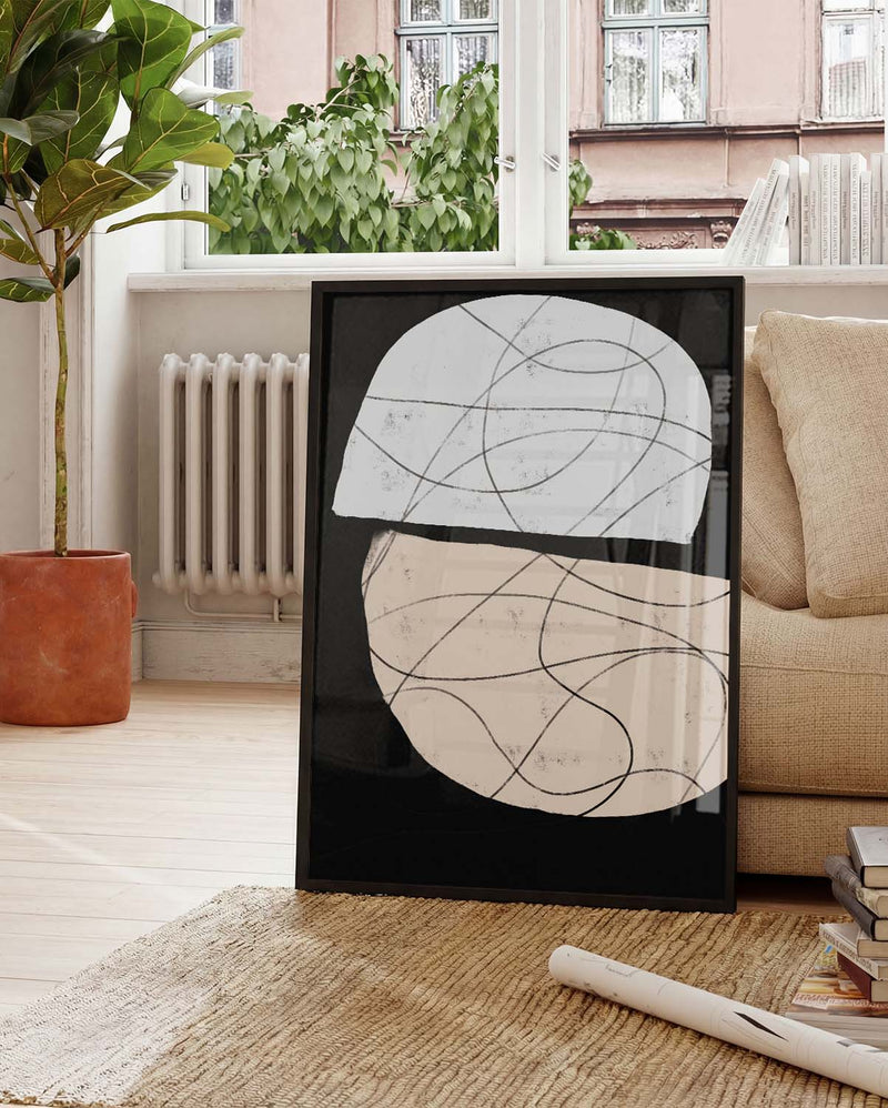 Minimal Stein Komposition Poster – Minimal Stone Composition