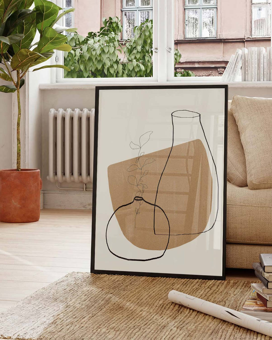 Minimalistisches Vasen Poster – Minimal Vase Line Art