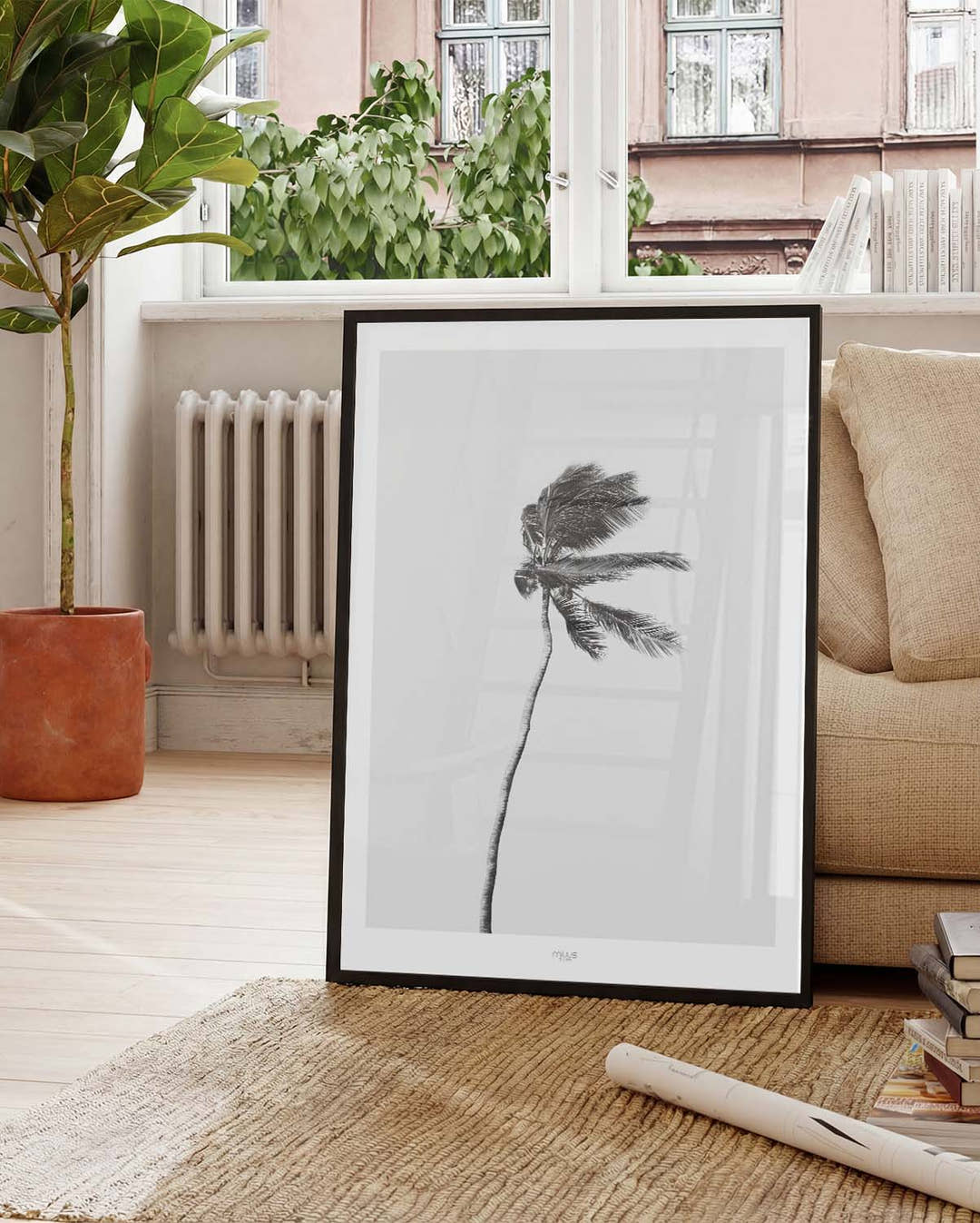 Minimal Windige Palme Poster – Minimal Windy Palm