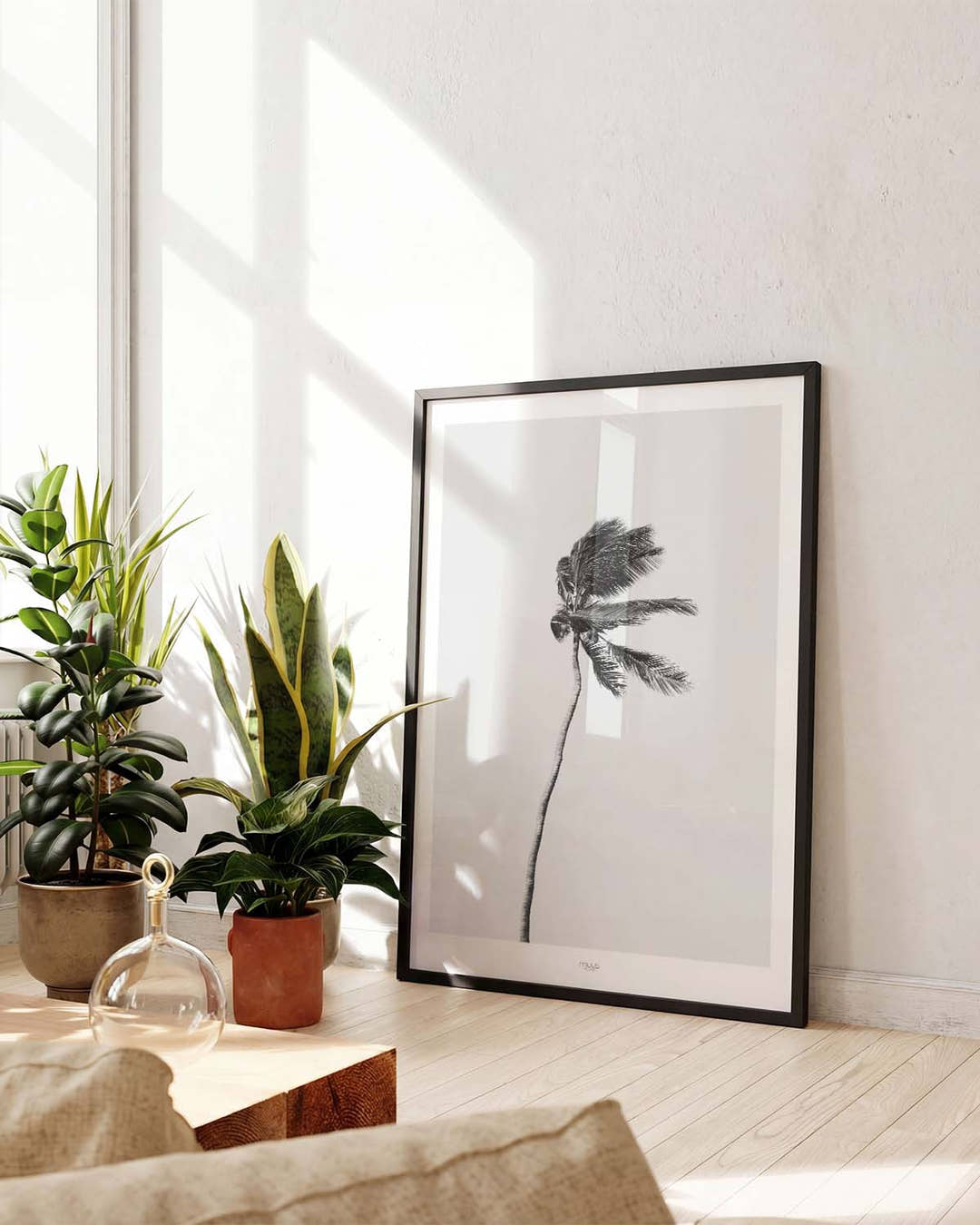 Minimal Windige Palme Poster – Minimal Windy Palm