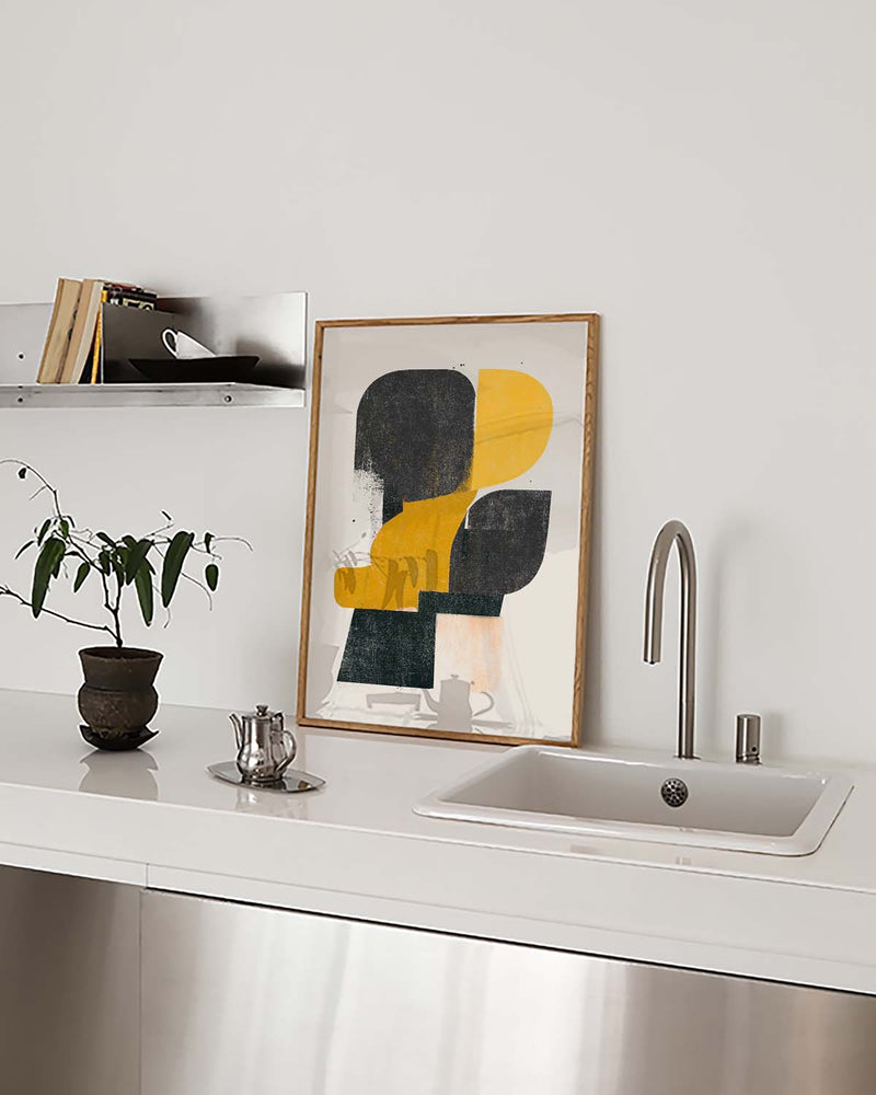 Moderne Abstrakte Figur Poster – Modern Abstract Figure