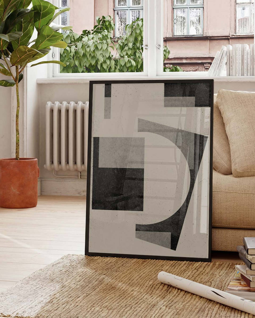 Moderne Abstrakte Figur Poster – Modern Abstract Figure