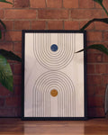 Abstraktes Bogen Poster – Modern Arch Color Dots