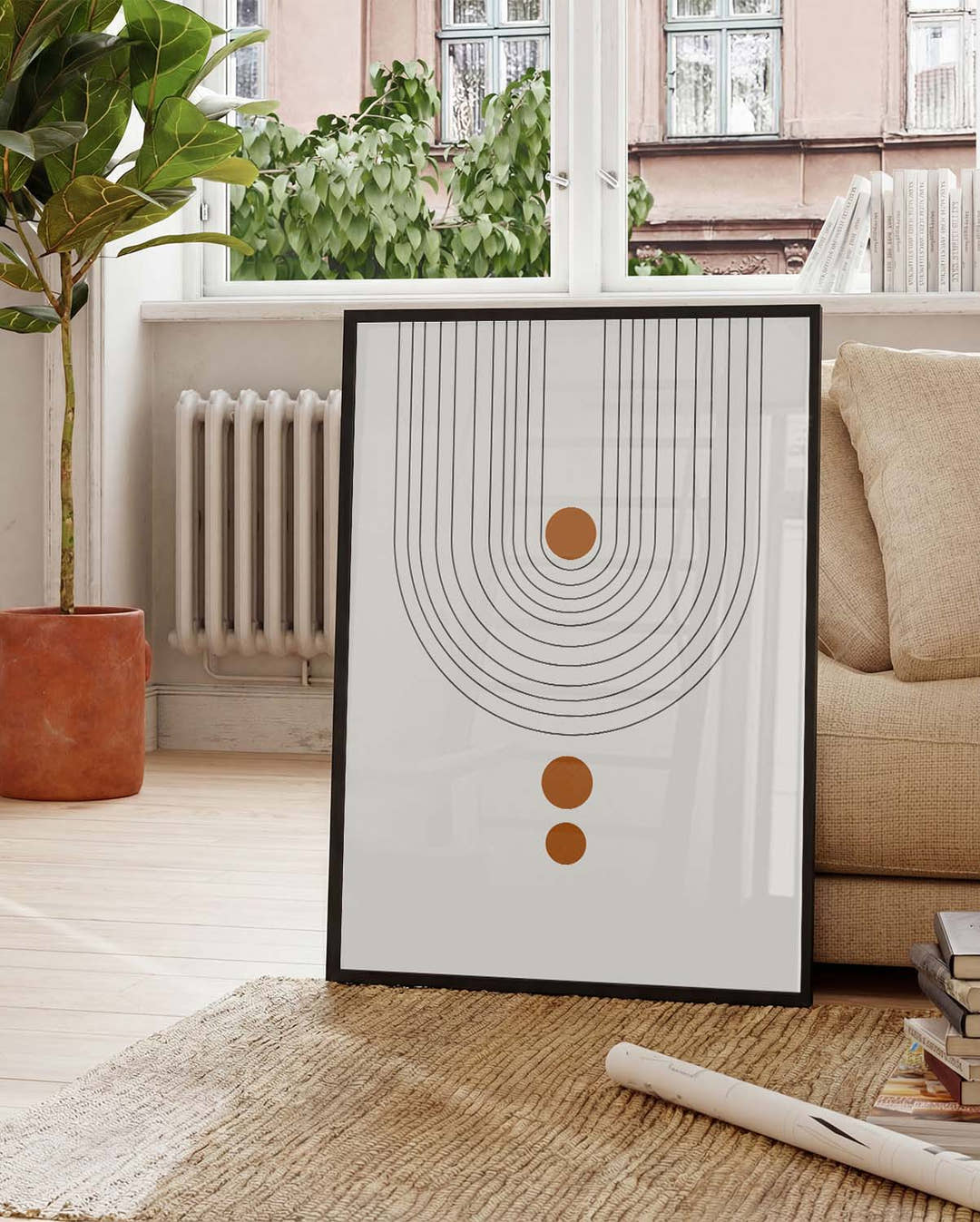 Modernes Punkte Bogen Poster – Modern Arch Dots