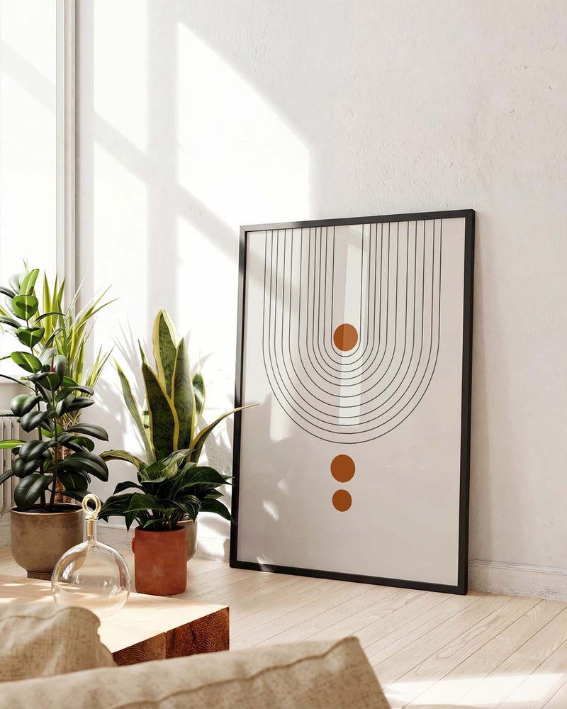 Modernes Punkte Bogen Poster – Modern Arch Dots