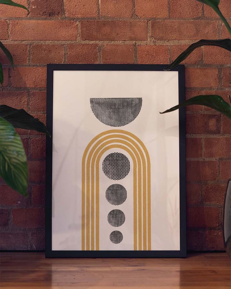 Geometrisches Bogen Poster – Modern Arch Stone