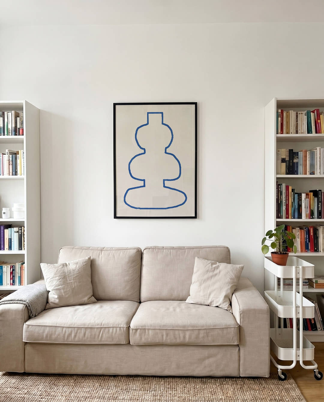 Modernes Blau Outline Poster – Modern Blue Outline Form
