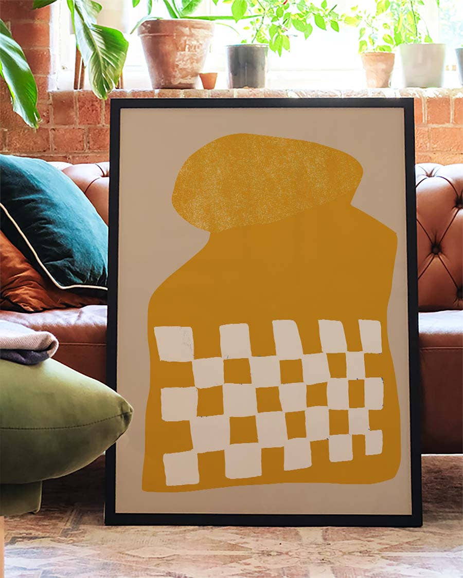 Moderne Checkered Vase Poster – Modern Checkered Vase