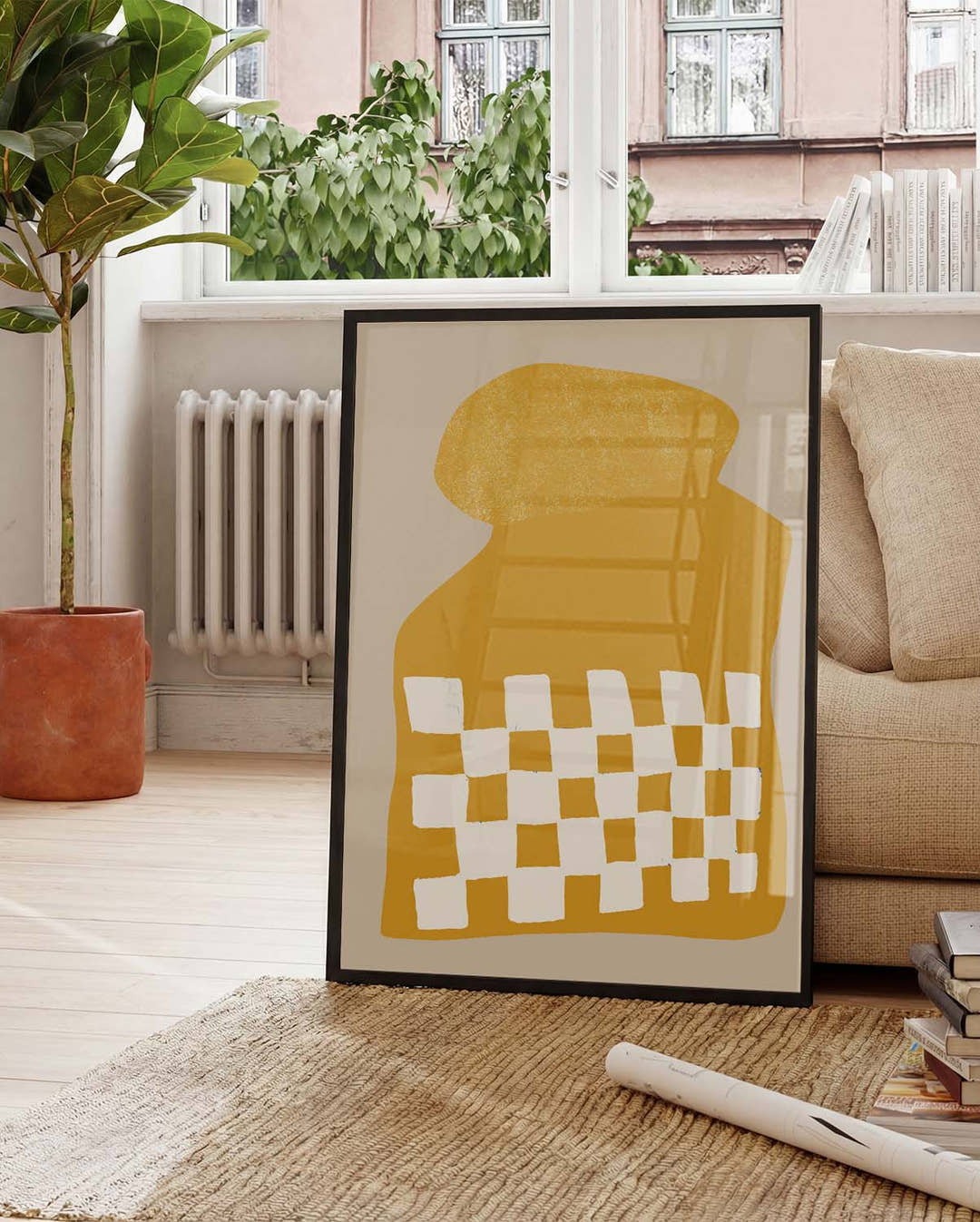 Moderne Checkered Vase Poster – Modern Checkered Vase