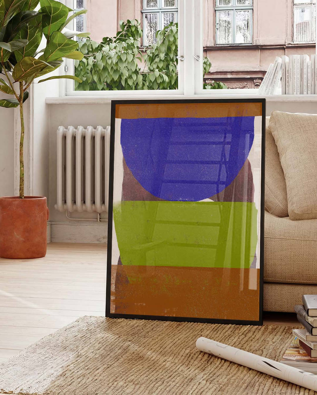 Modernes Farbblock Turm Poster – Modern Color Block Tower