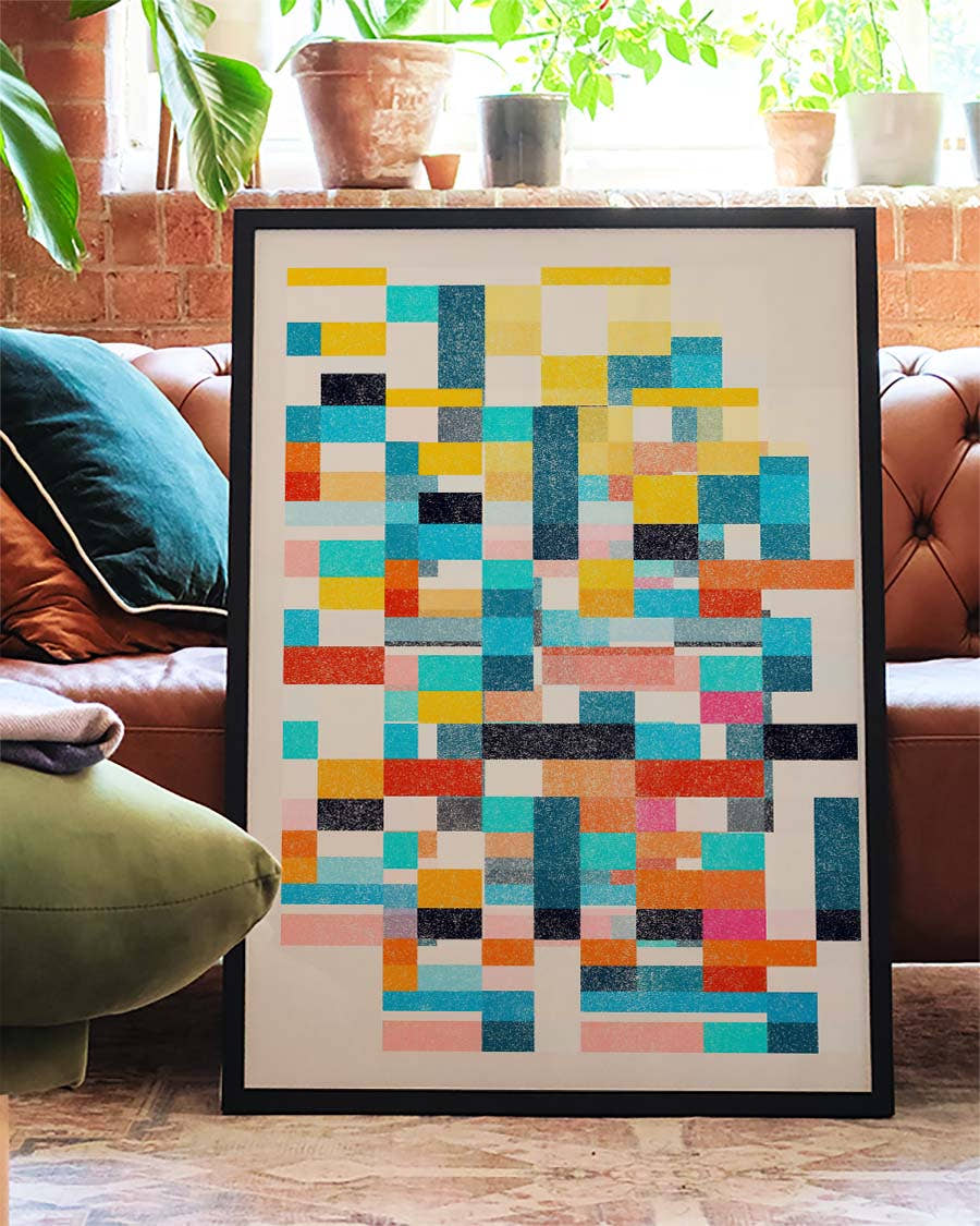Modernes Mosaik Poster – Modern Color Mosaic