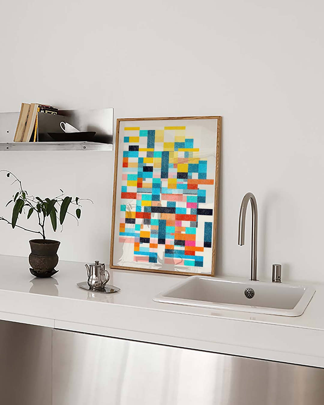 Modernes Mosaik Poster – Modern Color Mosaic
