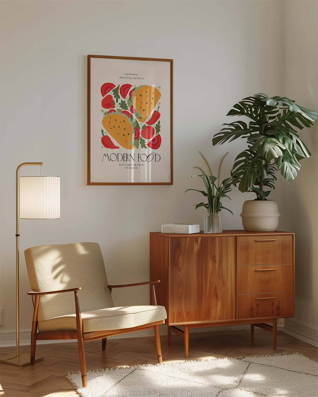 Food Illustration Poster – Modern Food Composition