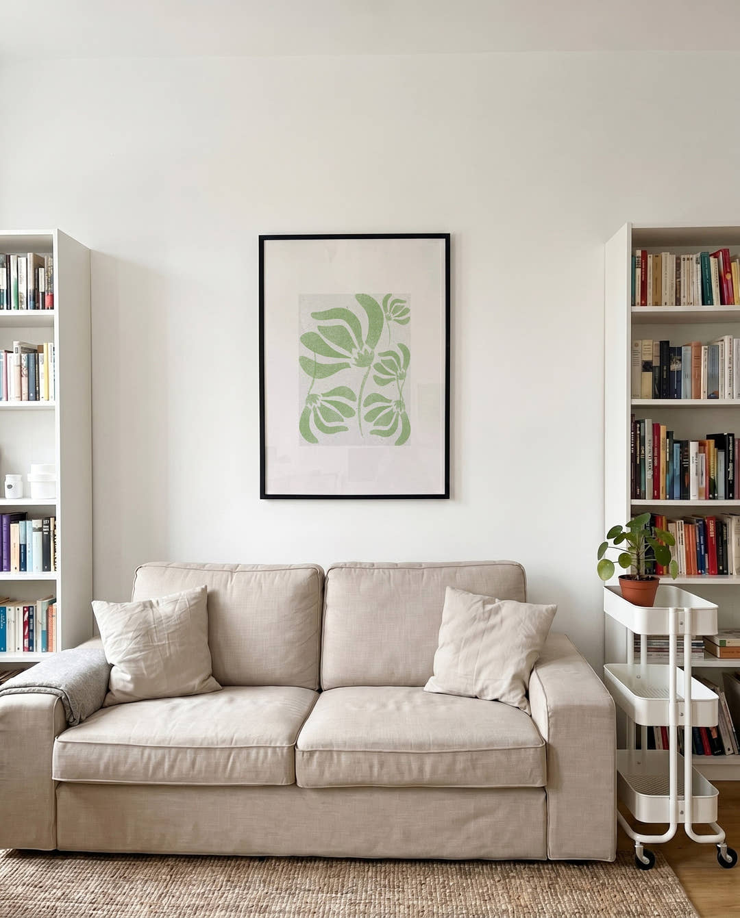Modernes Blatt Muster Poster – Modern Green Leaf Pattern