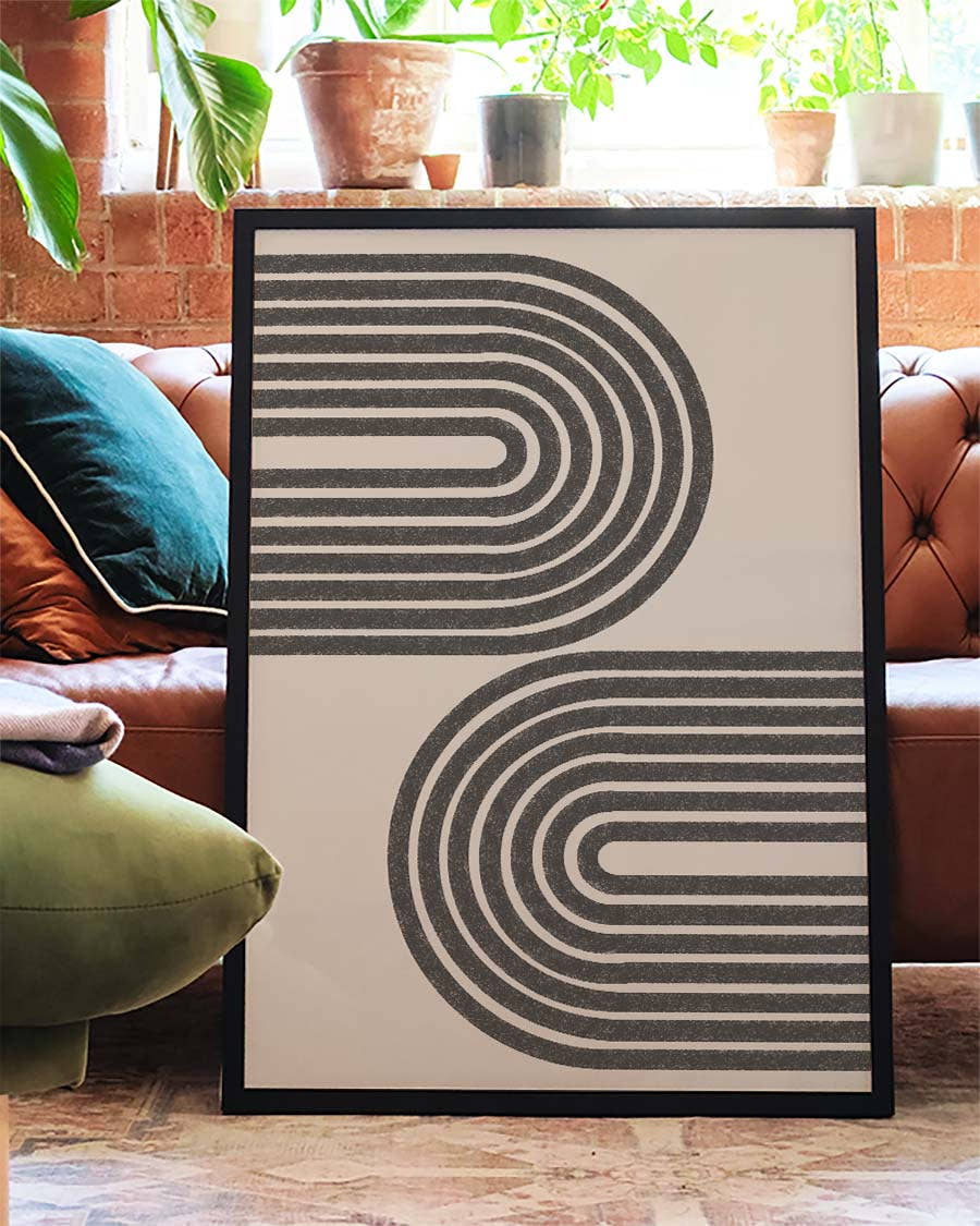 Moderne Linien Wellen Poster – Modern Line Waves