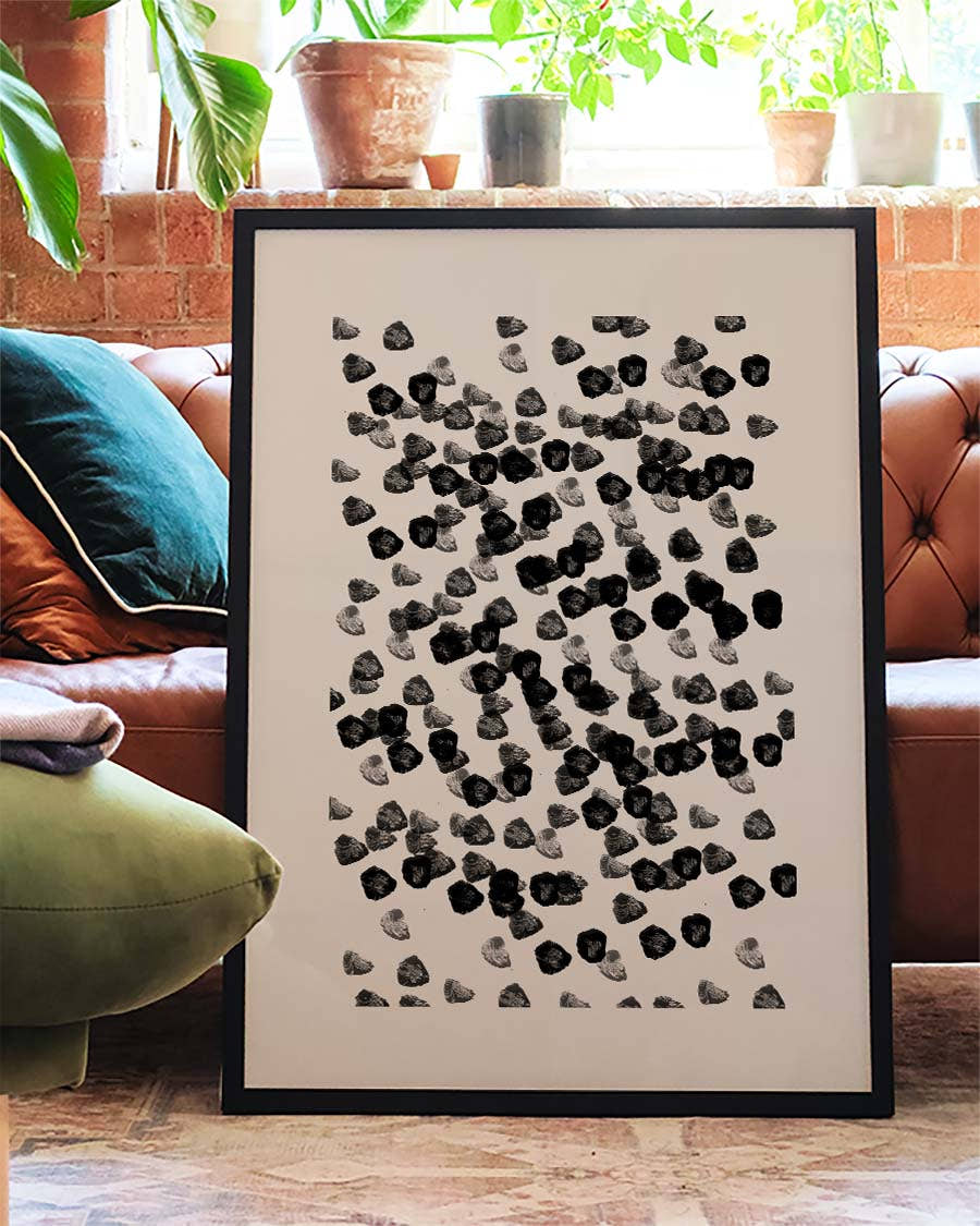 Modernes Sprenkel Poster – Modern Speckle Composition