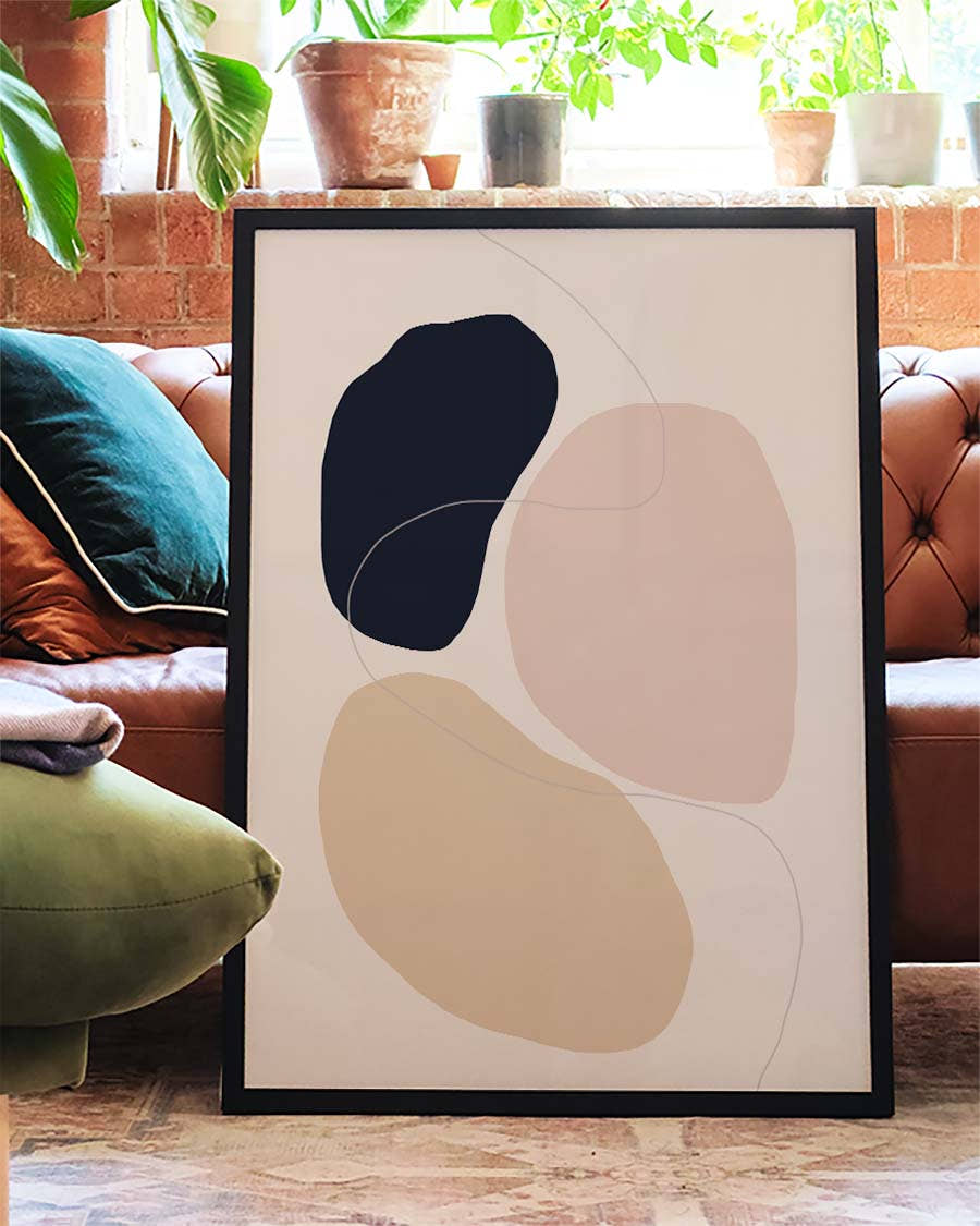 Modernes Farbduo Poster – Modernes Farbduo Abstrakt