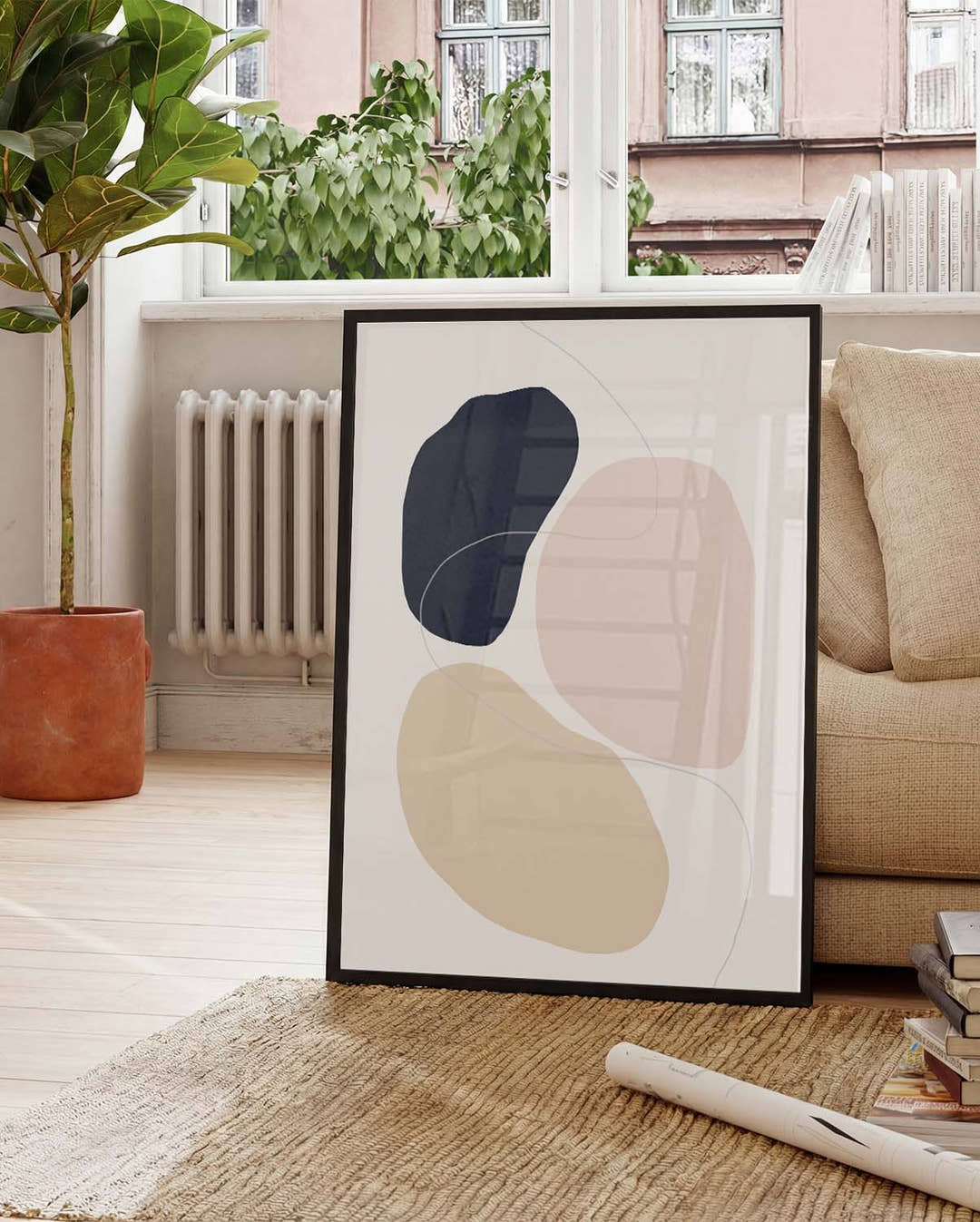 Modernes Farbduo Poster – Modernes Farbduo Abstrakt