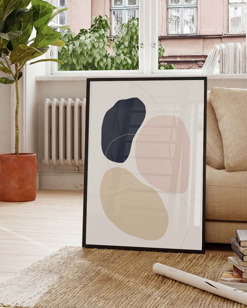 Modernes Farbduo Poster – Modernes Farbduo Abstrakt