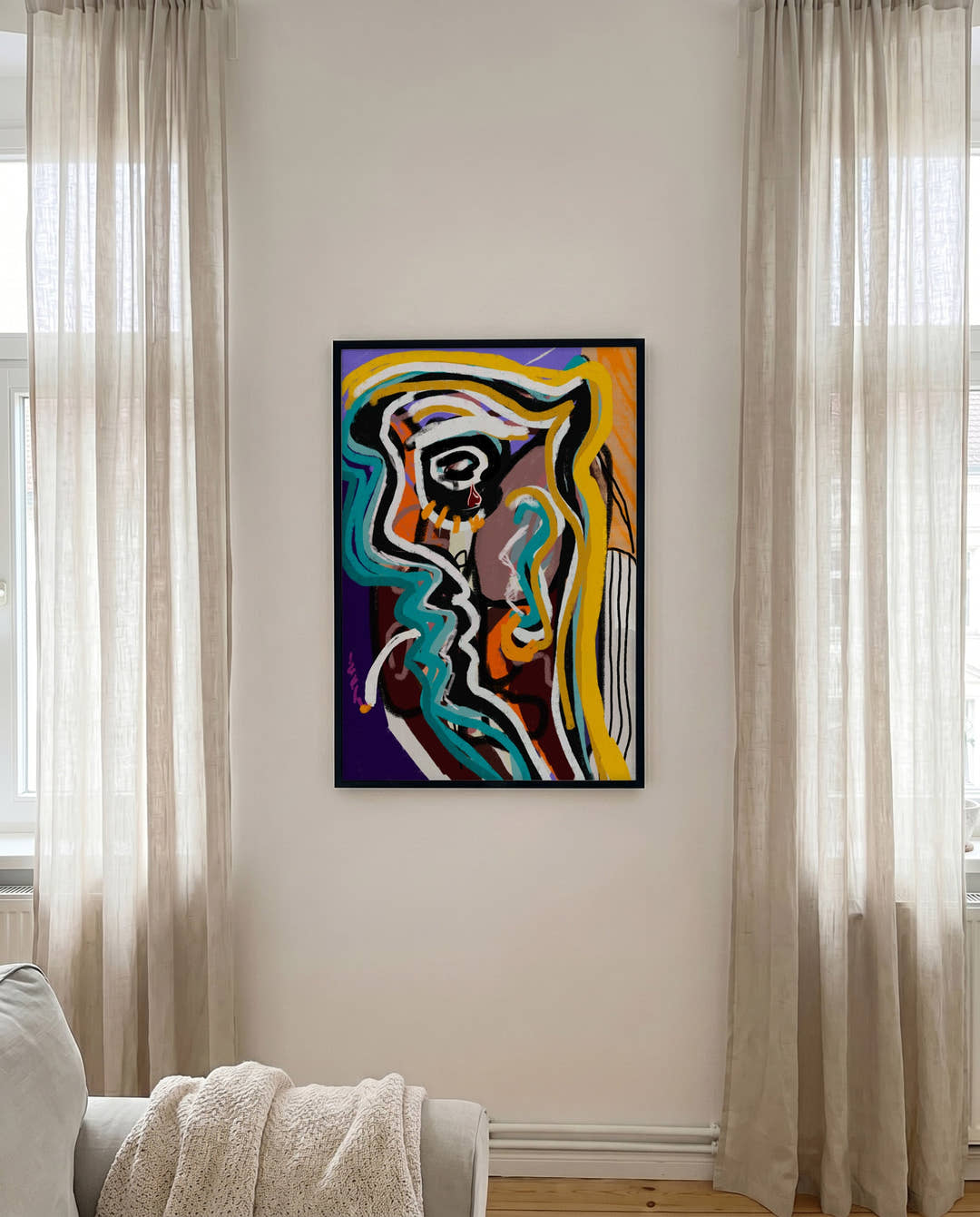 Neon Tears | Expressionistische Illustration Poster