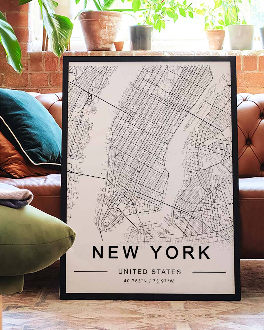 New York City Map Poster – Minimal Stadtkarte