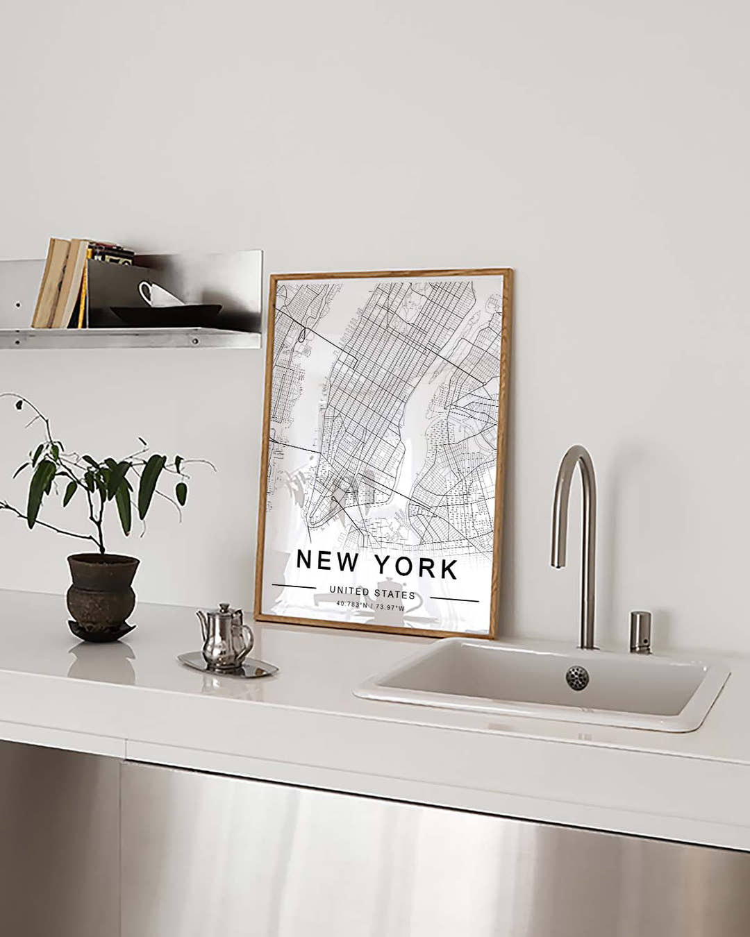 New York City Map Poster – Minimal Stadtkarte