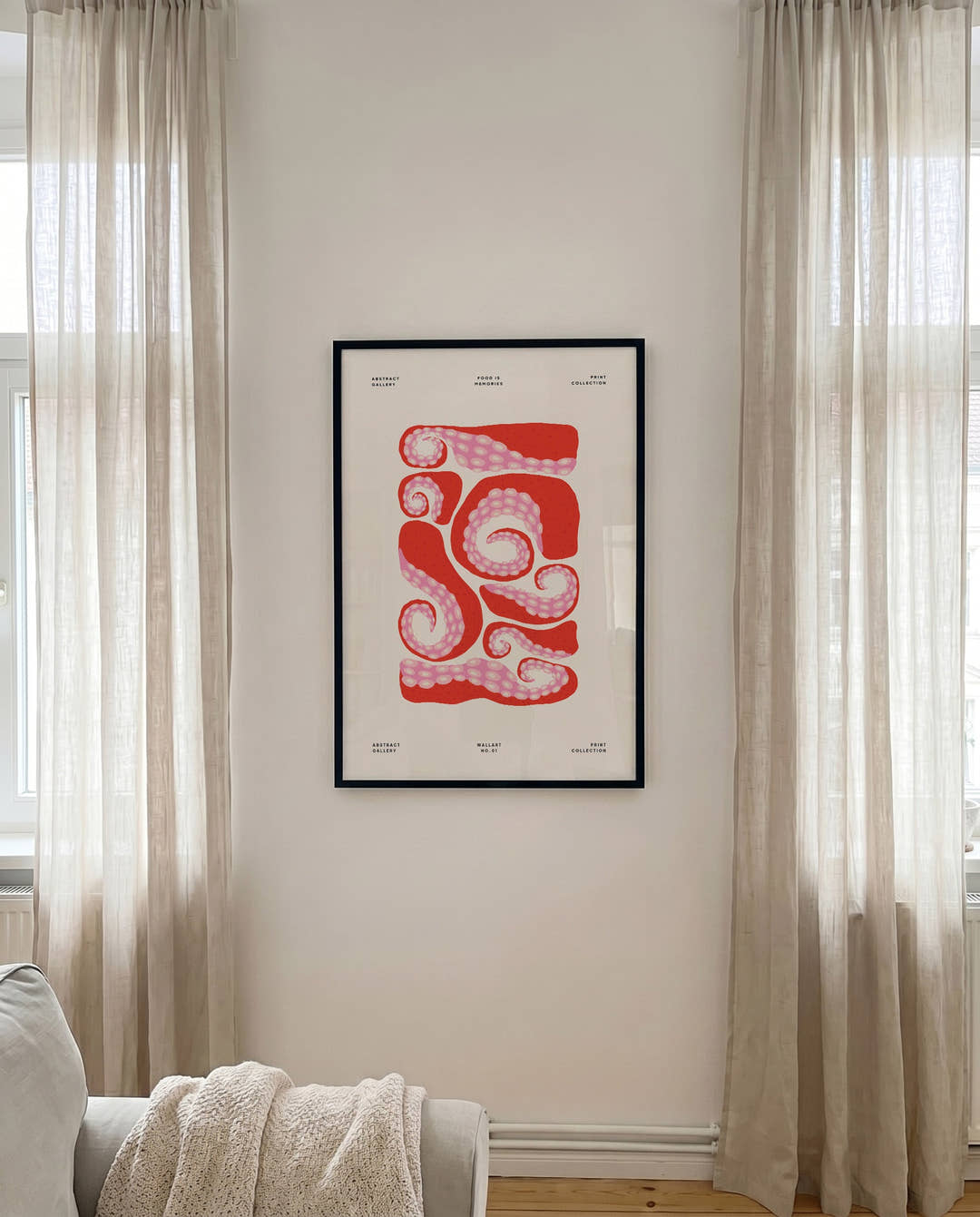 Maritimes Tierkunst Poster – Octopus Illustration