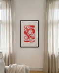 Maritimes Tierkunst Poster – Octopus Illustration