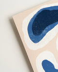 Organisches Blau Poster modern – Organic Blue Shapes